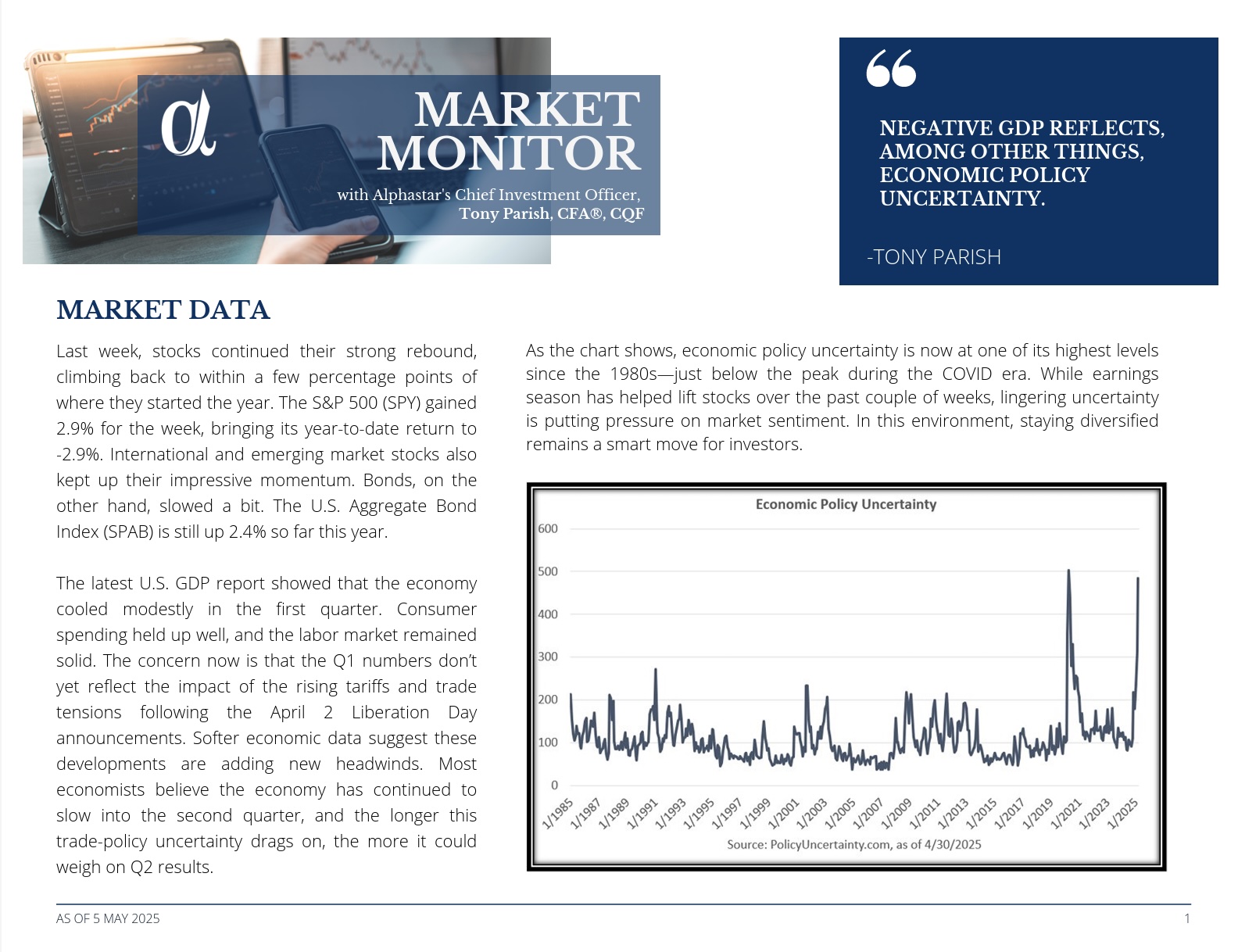 Navigating Market Momentum and Policy Uncertainty: Insights from May 5 2025